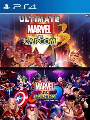 2 JUEGOS EN 1 Ultimate Marvel vs Capcom 3 MAS Marvel vs Capcom Infinite PS4